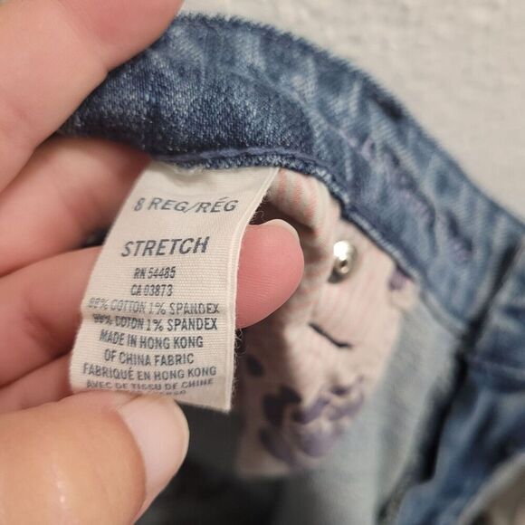 Vintage Y2K American Eagle Jeans Women's 8 Embroidered Wide Flare Leg Distressed - Picture 14 of 15